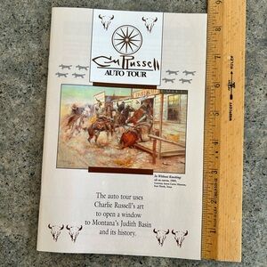 📕 C. M. Charlie Russell Auto Tour, Western Decor Book, NWT